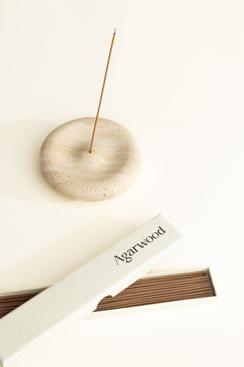 Travertine Incense Holder